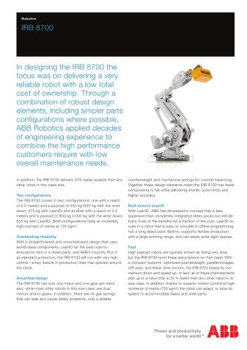 IRC5 Industrial Robot Controller ABB Robotics PDF Catalogs