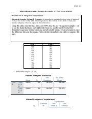 SPSS Analysis Paired Samples T Test On Verbal SAT Scores Course Hero