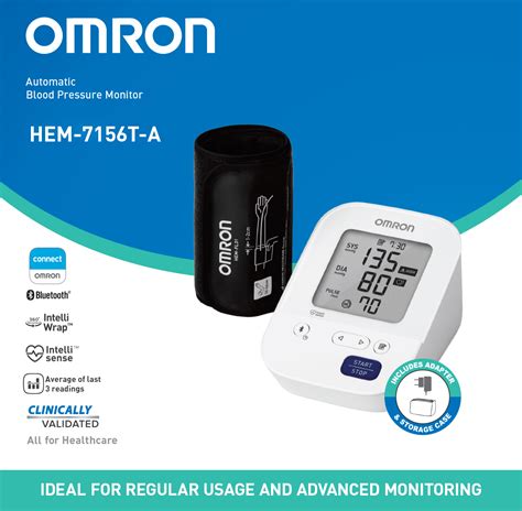 Upper Arm Automatic Blood Pressure Monitor Hem T A With Adapter