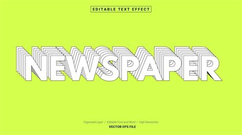 Premium Vector Editable Newspaper Font Typography Template Text