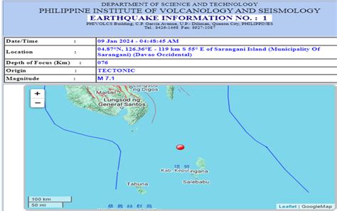 7 1 Magnitude Earthquake Hits Sarangani In Davao Occidental NewsFeed