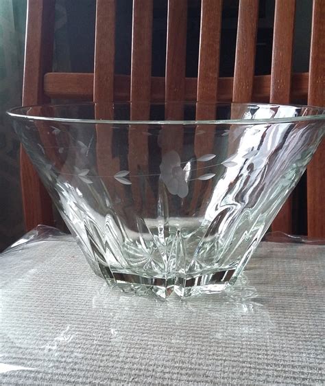 Princess House Heritage Large Serving Bowl 860 Etsy Princess House Princess House Crystal Bowl