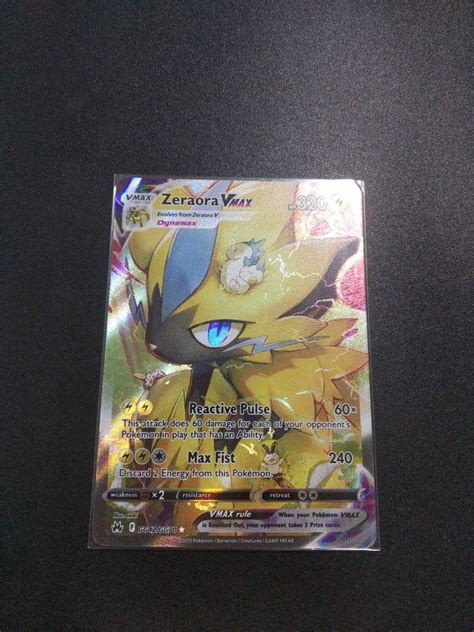 Pokemon Tcg Zeraora Vmax Ultra Rare Crown Zenith Galarian Gallery