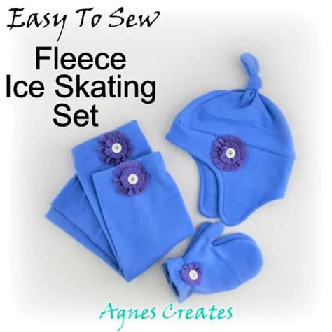 Fleece Ice Skating Accessories Sewing Pattern - Agnes Creates