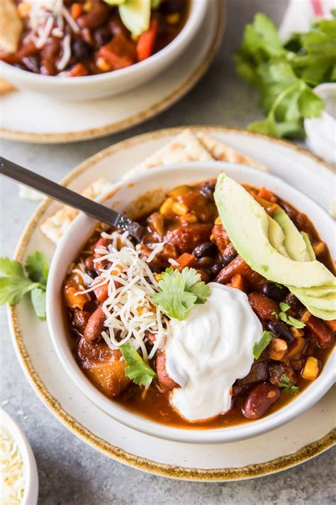 Vegetarian Chili Easy Healthy Chili Recipe