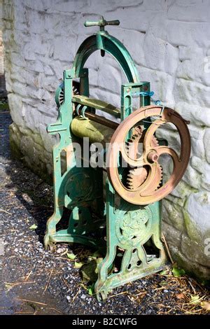 Old Washing Mangle Stock Photo Alamy