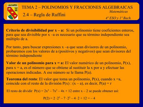 Polinomios Y Fracciones Algebraicas Ppt