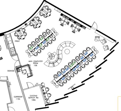 Floor Plan Computer Lab Design Layout