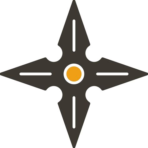 Shuriken Glyph Two Colour Icon Vector Art At Vecteezy