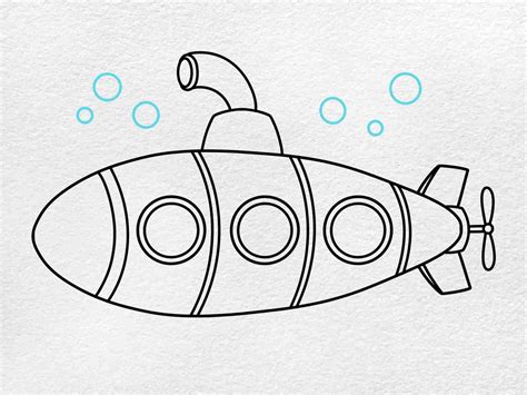 How To Draw A Submarine Helloartsy