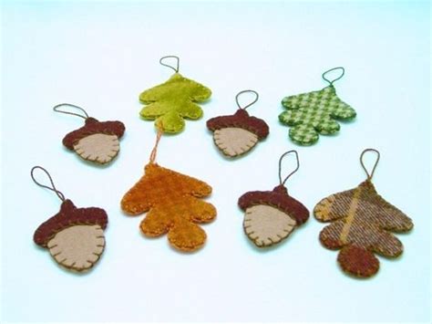 Autumn Felt Ornaments I Like The Patterns Used For The Leaves Felt