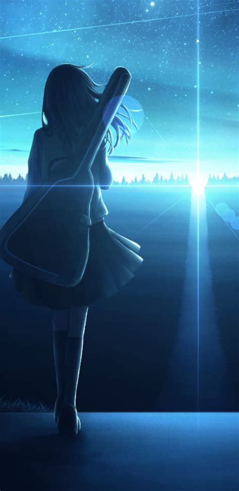 Lonely Anime Girl In Sunset Samsung Galaxy Note 9 8 S9 S8 S Q Anime And Background