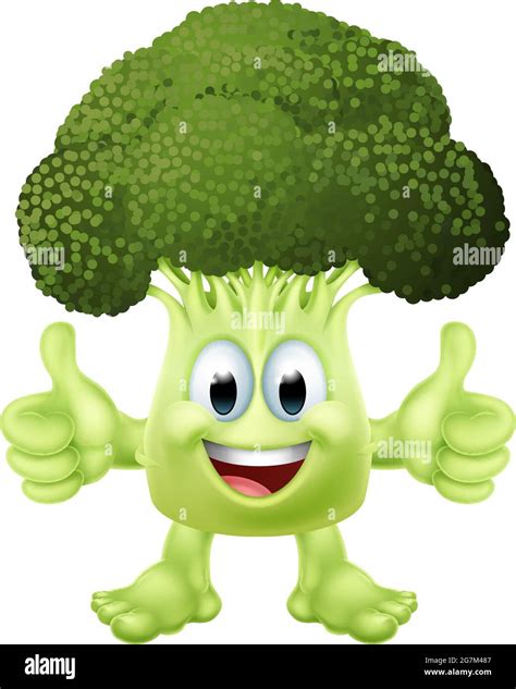 Brocoli Cartoon De L Gumes Personnage Emoji Mascot Image Vectorielle