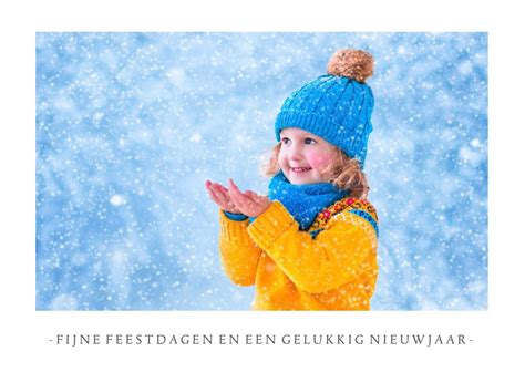 Fotokaart Kerst Wit Met 1 Grote Foto En Kaartje2go