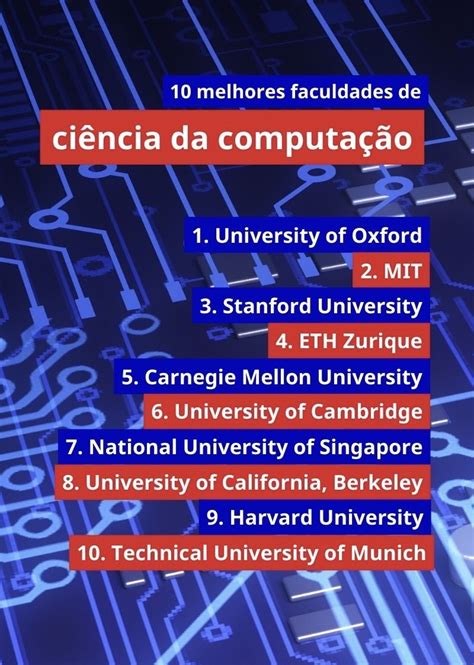 Melhores Universidades Do Mundo Para Ci Ncias Da Computa O Galileo