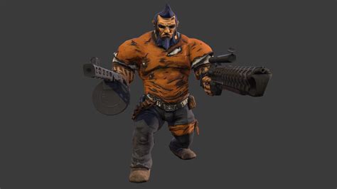 Salvador From Borderlands 2 Shoot Download Free 3d Model By