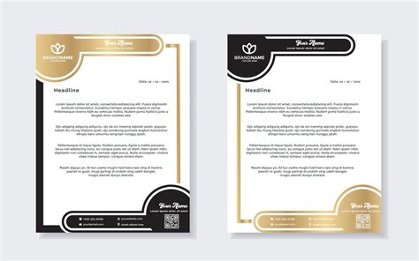 Gold Luxury Letterhead Design Template For Company Stationery Design 12112776 Vector Art At Vecteezy