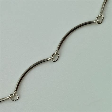 Sterling Silver Curved Bar Chain Medium Palmer Metals Ltd