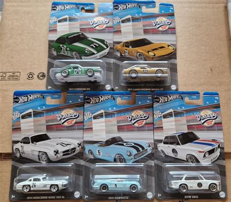 HOT WHEELS SET Vintage Racing Club Lot De Mercedes Bmw Porsche CP