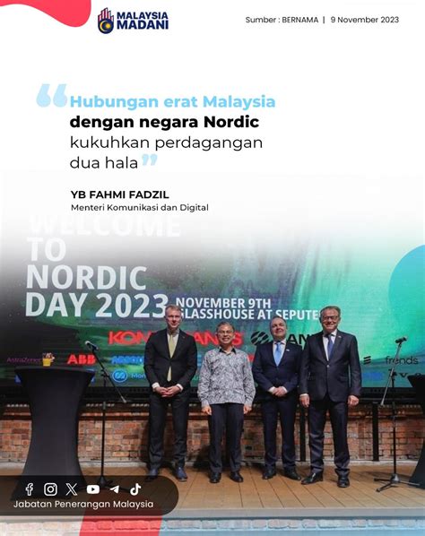 Hubungan Erat Malaysia Dengan Negara Nordic Kukuhkan Perdagangan Dua