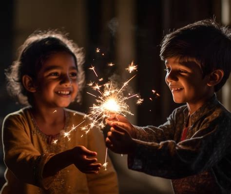 Premium AI Image | Sparklers on Diwali