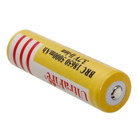 Yellow Ultrafire 18650 Battery 37v 5000mah Rechargeable Li Ion