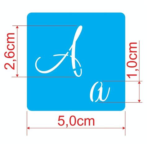 Stencil Molde Vazado Abecedário Letras E Números 5 x 5cm Submarino