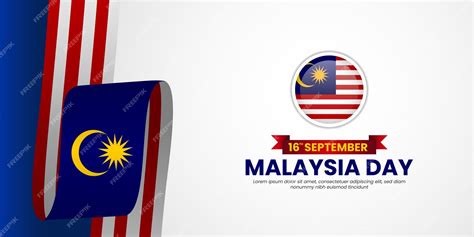 premium vector malaysia flag merdeka independence day copy space