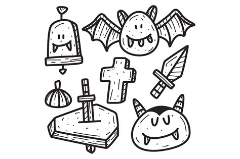 Doodle Cartoon Kawaii Vampire Illustration Par Akhmadmutohar83