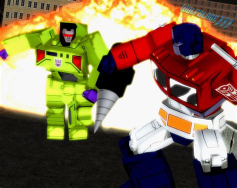 Bonecrusher Vs Optimus Prime G1 Style By Wolfblade111 On Deviantart