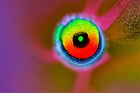 Rainbow Fly In Flower Electron Microscope Depth Of Field · Creative Fabrica