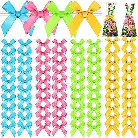 Amazon Aimudi Colors Rainbow Ribbon Twist Tie Bows Premade