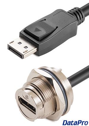 Ip Waterproof Displayport Panel Mount Extension Cable Datapro