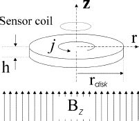 Arrangement Of The Circular Conducting Disk And The Sensor Coil In An