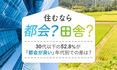 住むなら都会？田舎？30代以下の528％が「都会が良い」 、日本トレンドリサーチ リサーチ広場