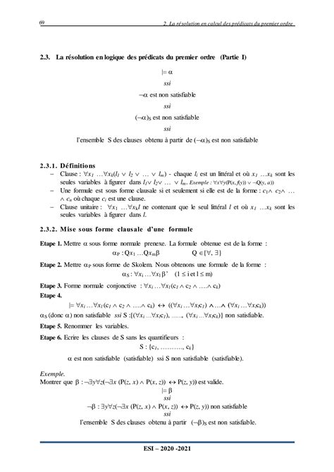 Solution Logique Math Logique Des Predicats Resolution Studypool