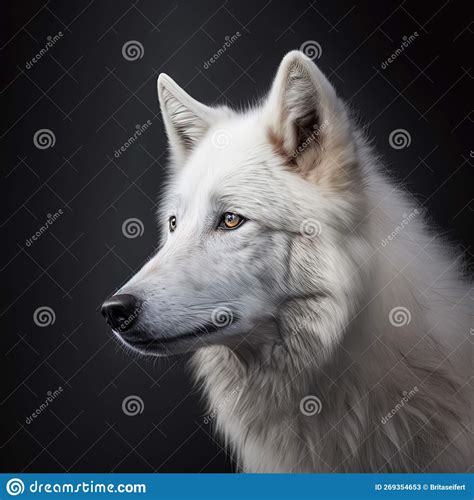 Generative Ai Arctic Wolf Canis Lupus Arctos Also Known As The