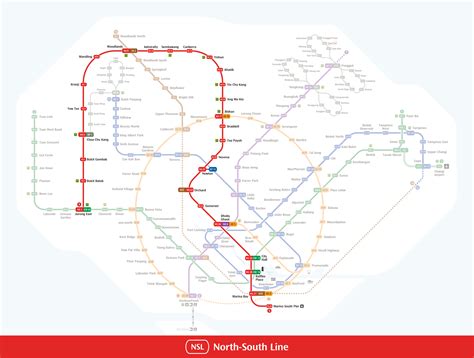 North South Line Map Mrt Map