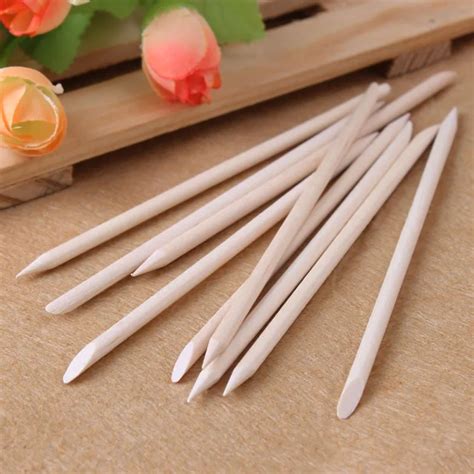 Buy 100 Pcs Nail Art Design Orange Wood Stick Sticks