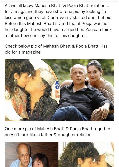 Pooja Bhatt And Mahesh Bhatt Kissing