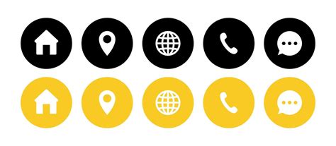 Contact and web icons set. Vector icons 37894435 Vector Art at Vecteezy