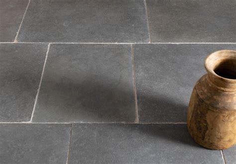 Worn Grey Limestone Tiles | Floors of Stone