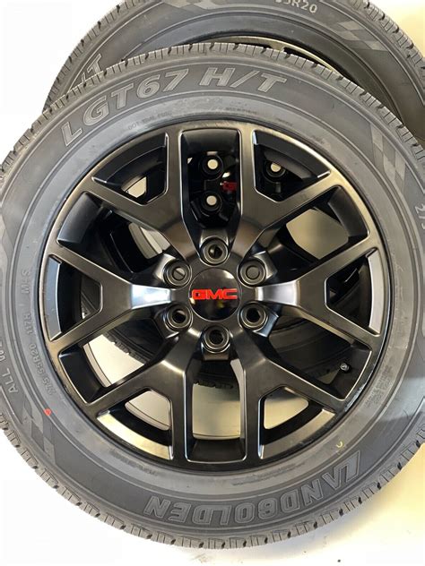 20 Inch Gmc And Chevy Silverado Snowflake Wheels Black Rims Ms Tires 2755520 6x139 Ebay