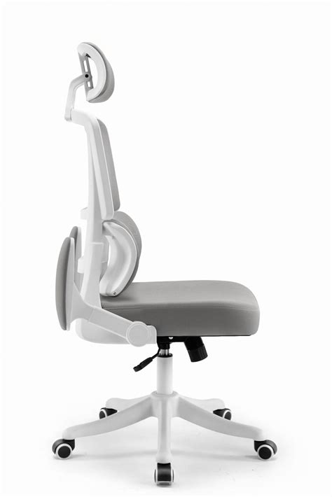 Outletowy fotel biurowy obrotowy Hell s Chair HC 1011 GREY Szary Biały