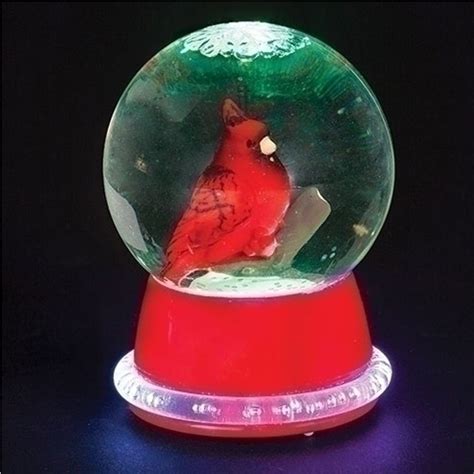 Mini Cardinal Lighted Snow Globe | The Music Box Company