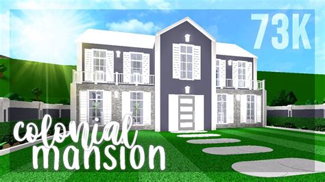 Bloxburg 73k Colonial Mansion Youtube