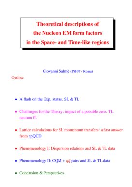 Fillable Online Lnf Infn Theoretical Descriptions Of The Nucleon EM