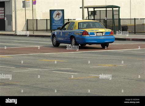 Taxi Cab In Los Angeles California Stock Photo Alamy