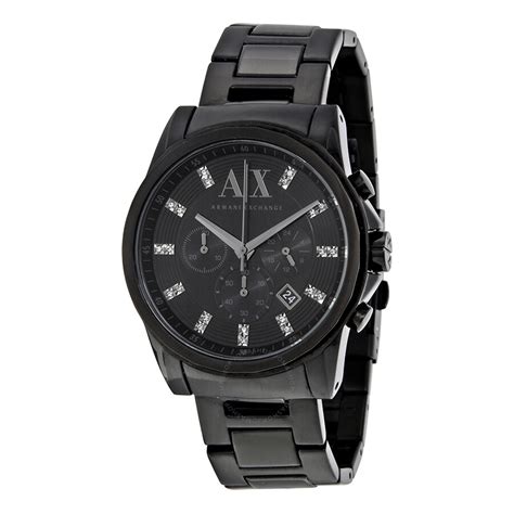 Armani Exchange Black Dial Stainless Steel Mens Watch Ax2093 Armani