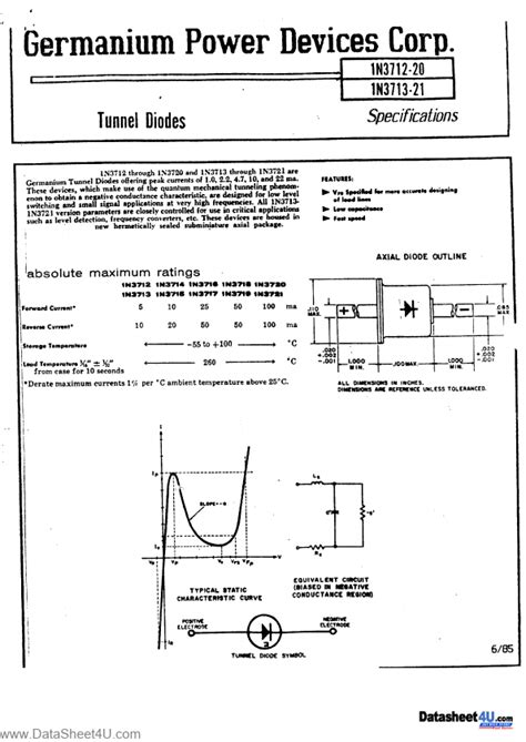 N Gpd Optoelectronic Devices Diode Hoja De Datos Ficha T Cnica